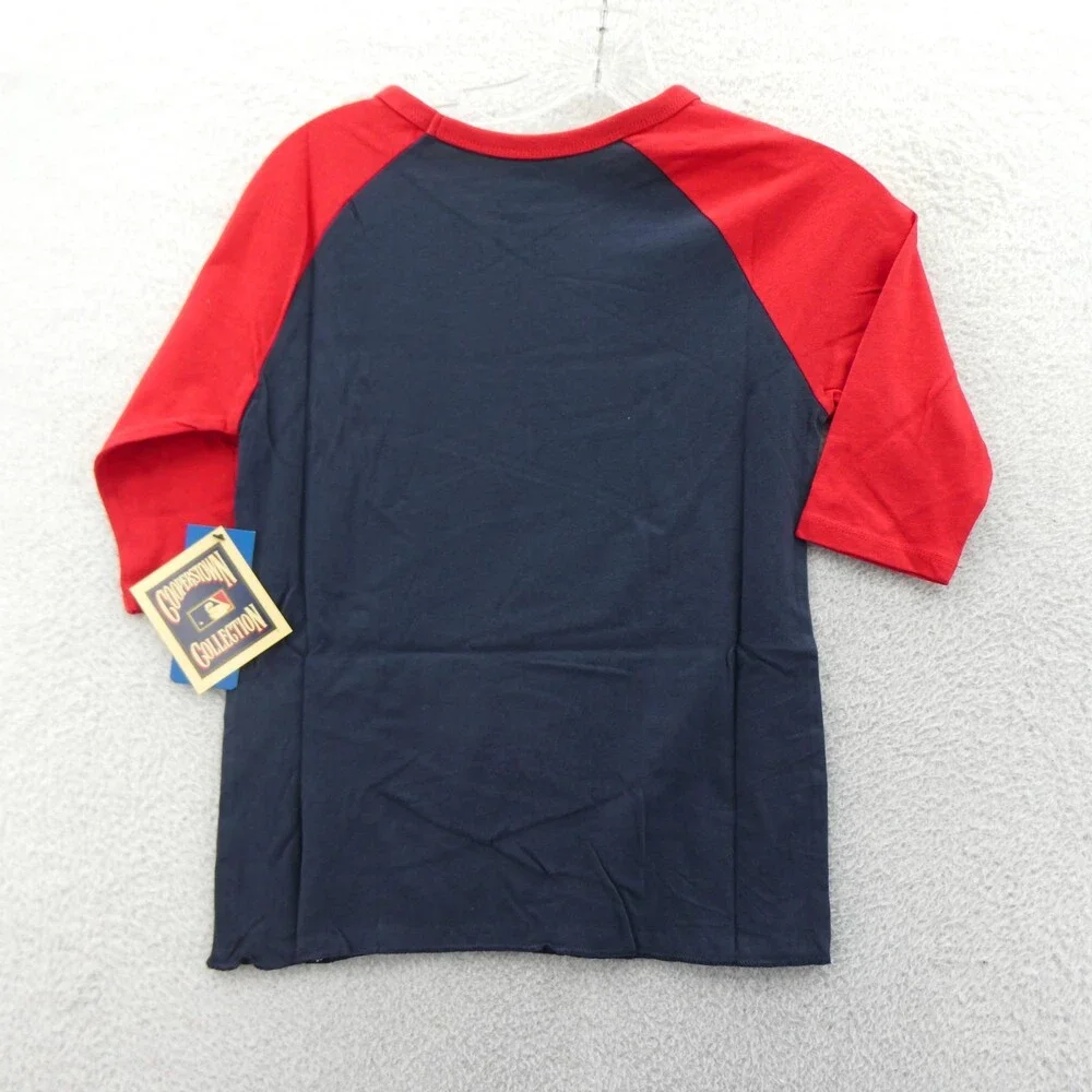 St‎ Louis Cardinals Shirt Boys Medium Blue '47 Brand 3/4 Sleeve Kids Youth New